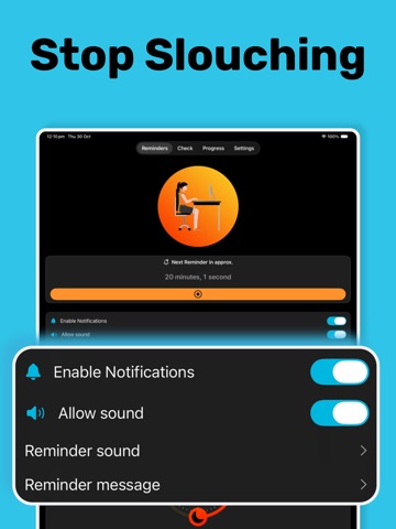 Posture Reminder: Stand Up iPad screenshot