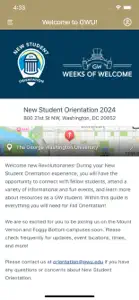 GW New Student Orientation screenshot #1 for iPhone