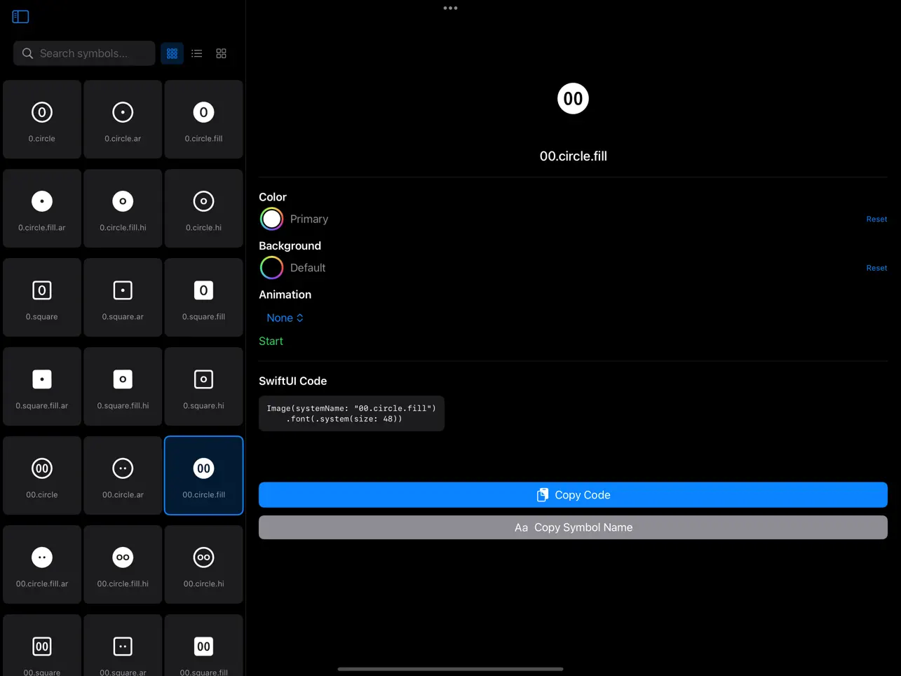 #3. SFSymView (iOS) Von: James Nerlinger