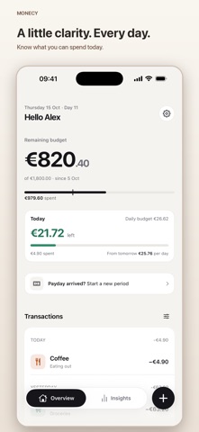 Monecy - Payday Budget skærmbillede 1