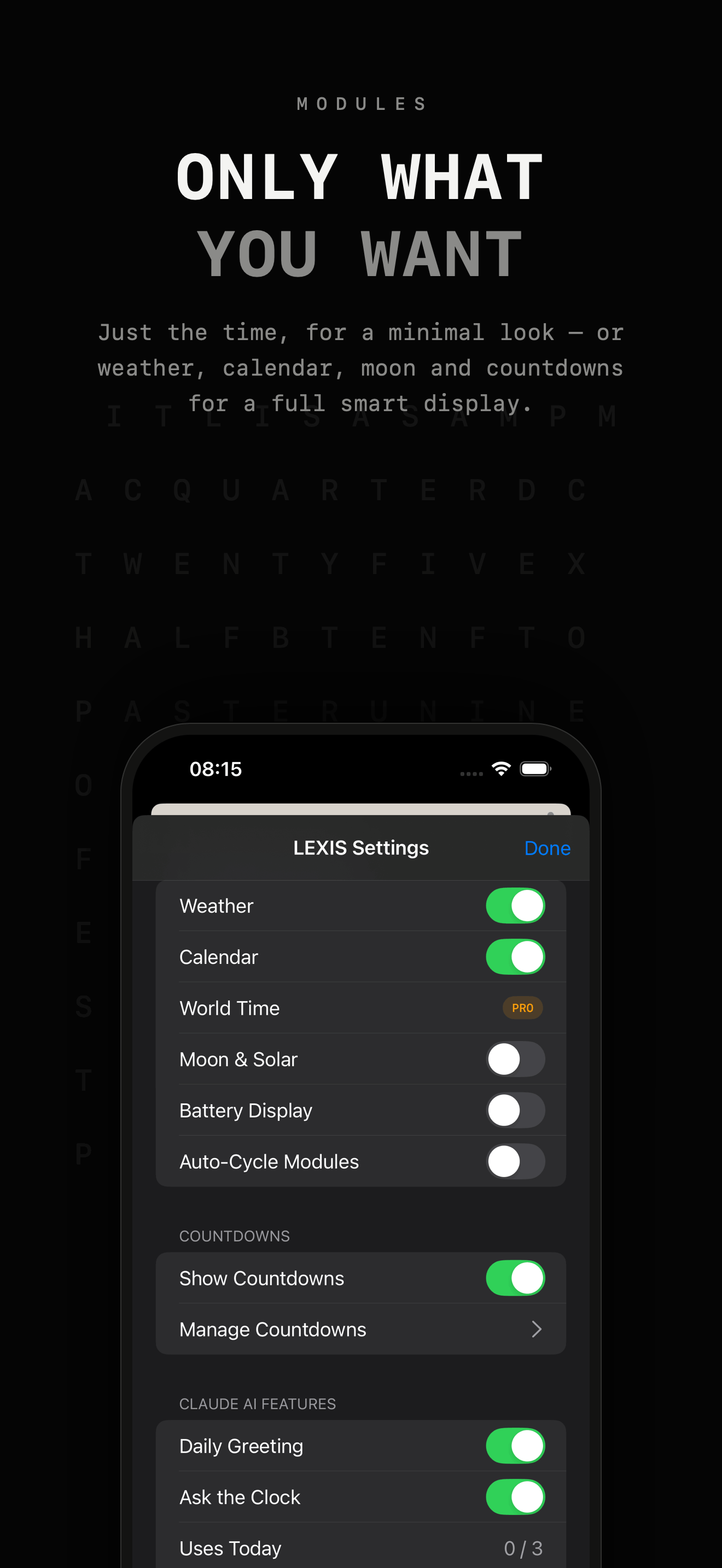 LEXIS - Word Clock Live Widget screenshot 7