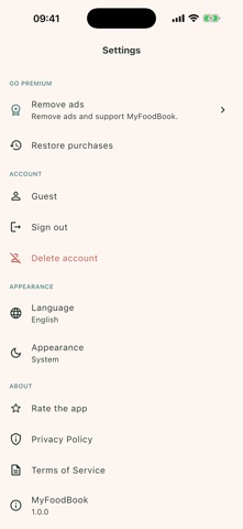 MyFoodBook - Recipe Keeper iPhone screenshot