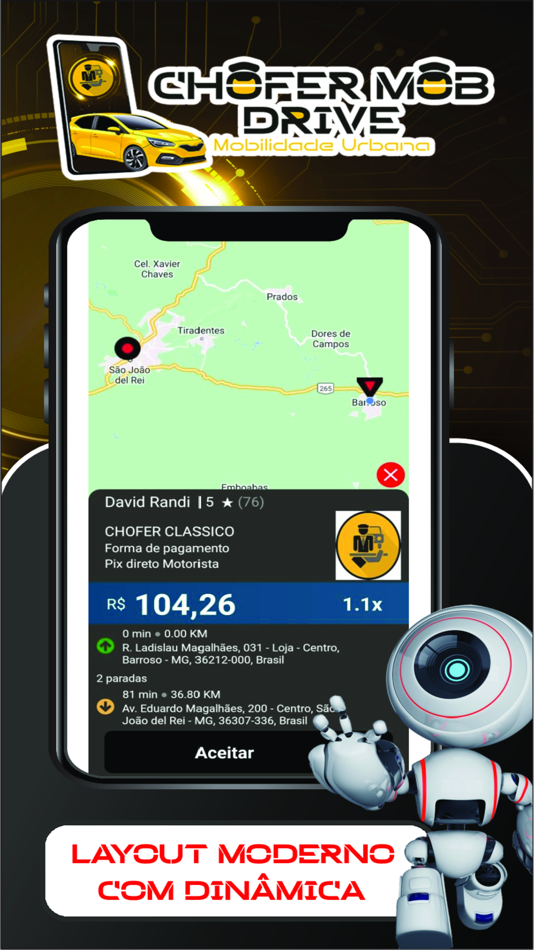 #2. Chofer Mob Drive - Motorista (iOS) By: CHOFER MOB DRIVE - MOBILIDADE URBANA