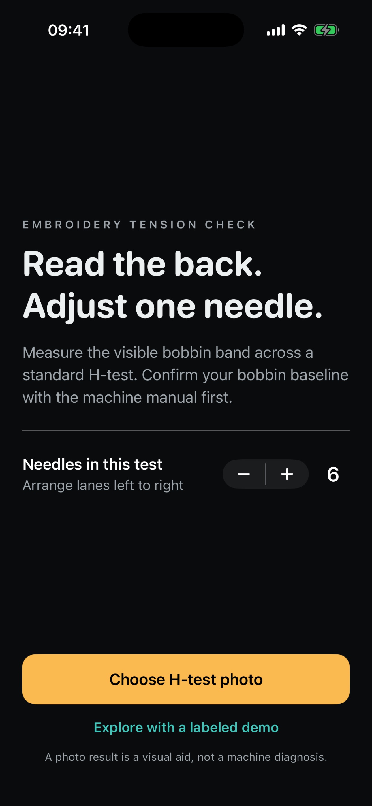 Screenshot 1 of Embroidery Tension Check