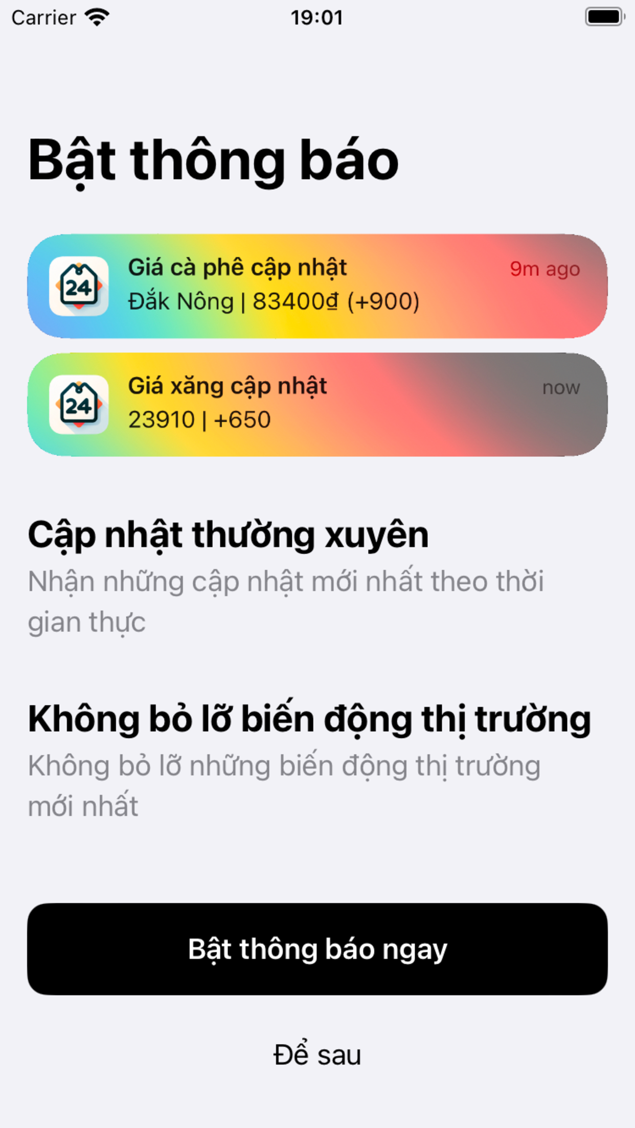 Giá cả 24h