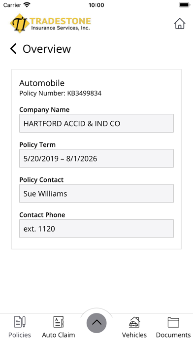 Tradestone Insurance Online Screenshot