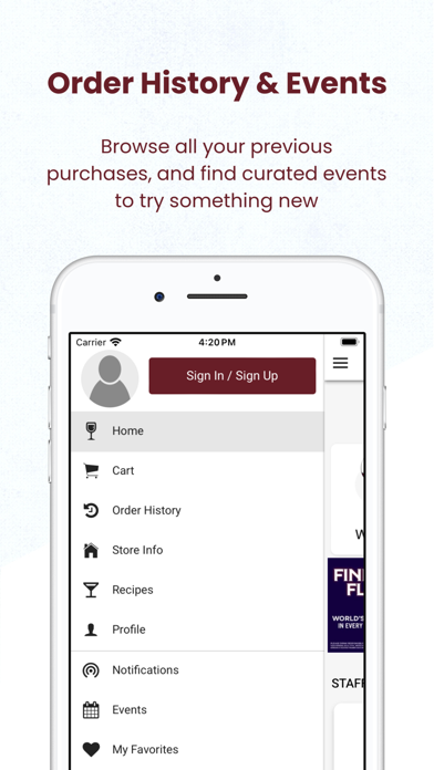 September Wines and Spirits Screenshot