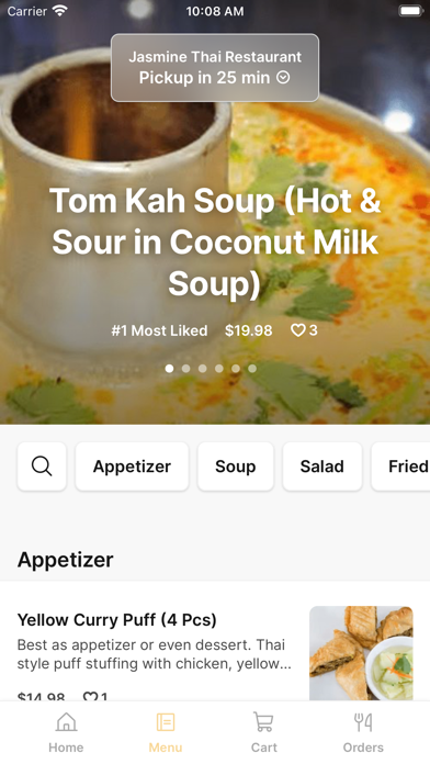 Jasmine Thai Restaurant iPhone screenshot 2 - Food & Drink app