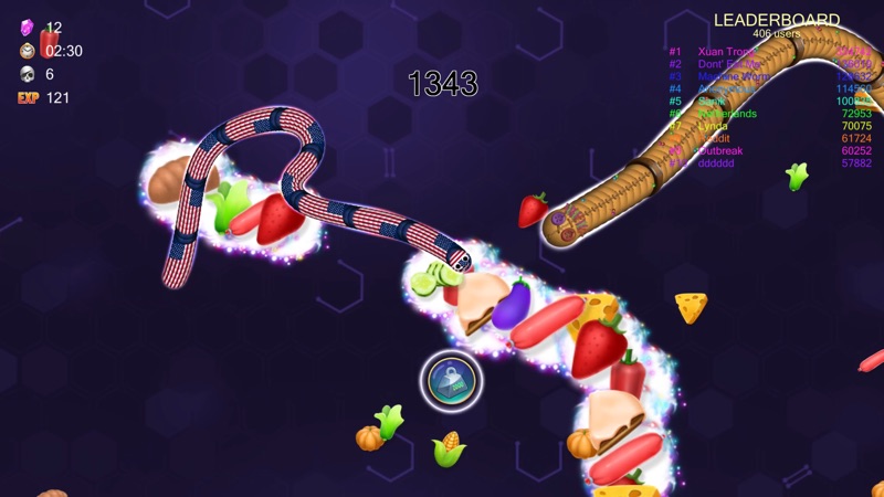 Worm.io - Snake & Worm IO Game screenshot 2