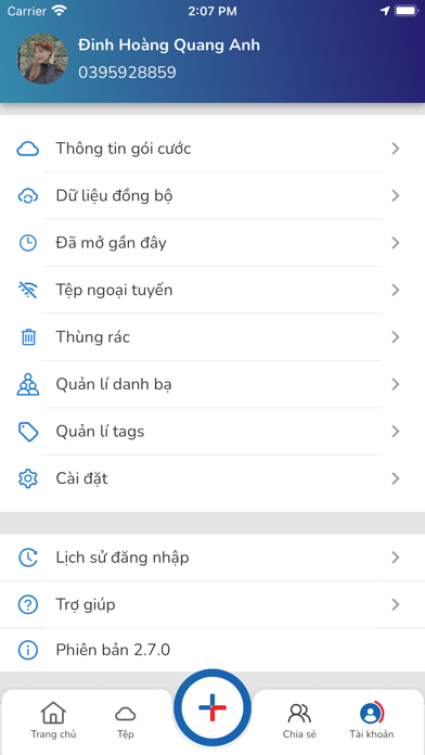 mobiCloud Screenshot