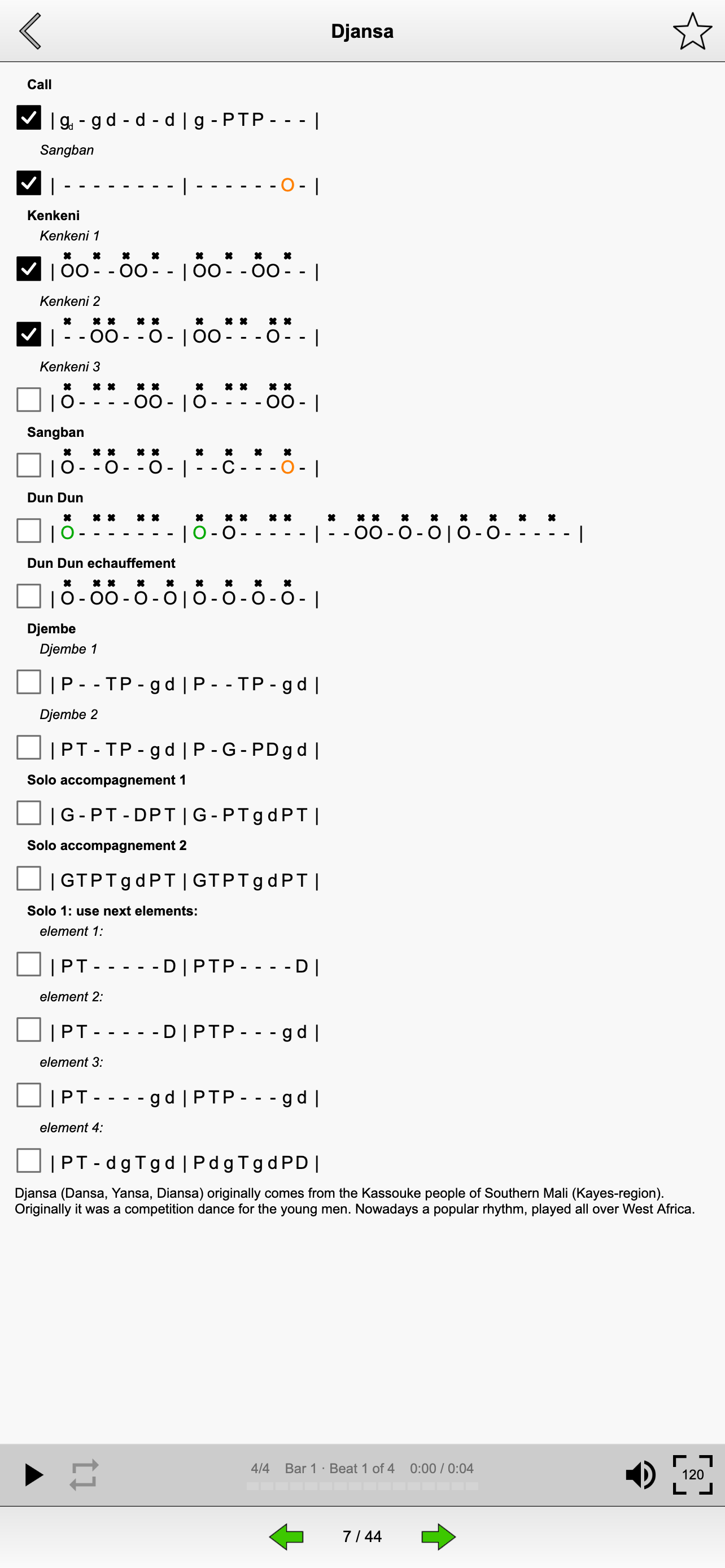 Djembe Rhythms Percussion screenshot 2