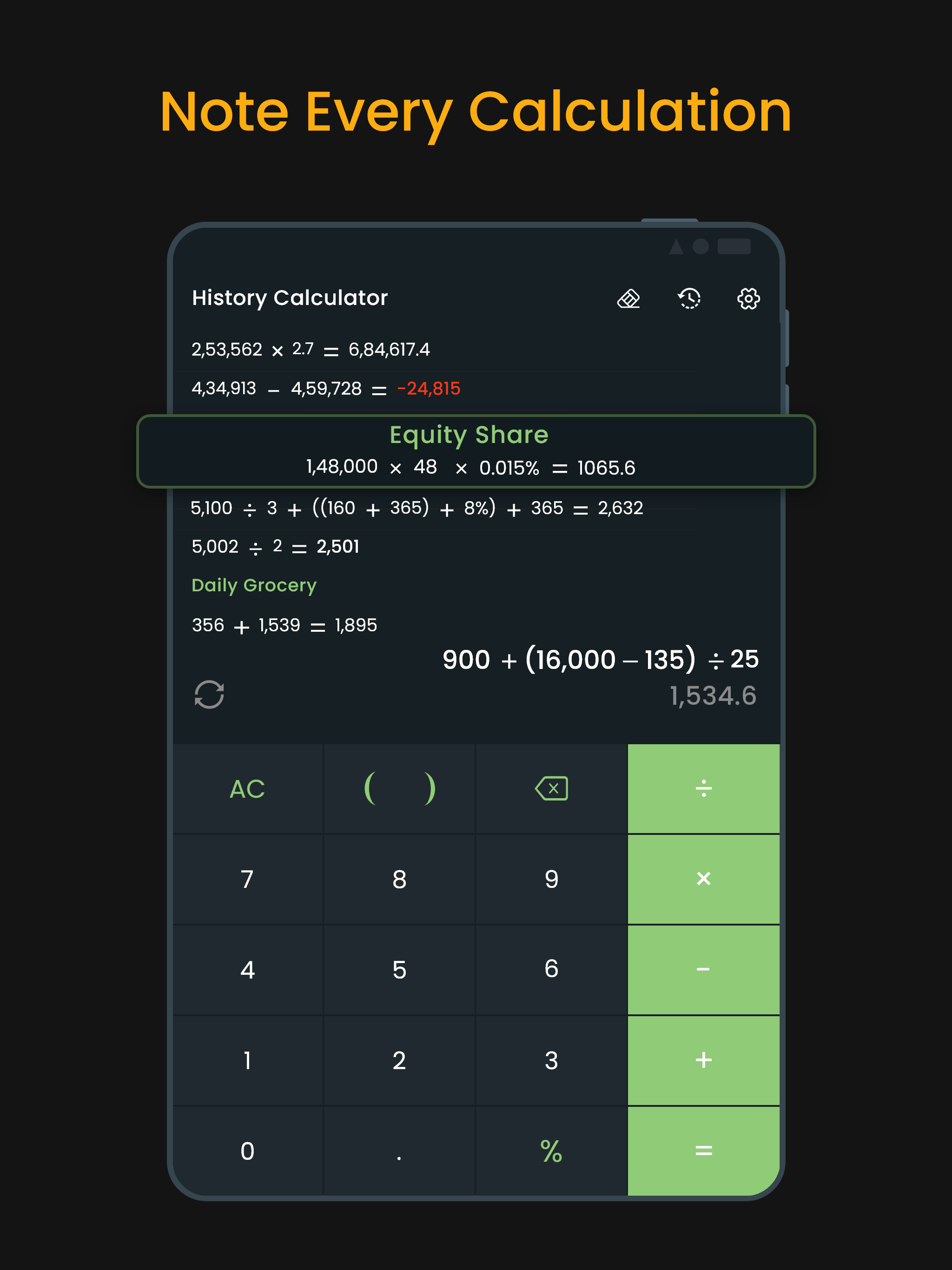 Calculator Plus History