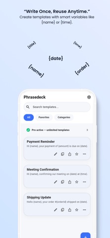 Phrasedeck: Quick Templates Screenshot 1 of 8
