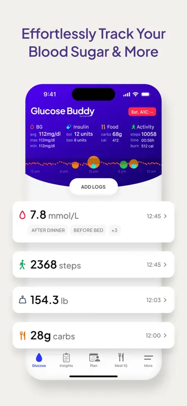 Glucose Buddy+ for Diabetes screenshot 2 of 7