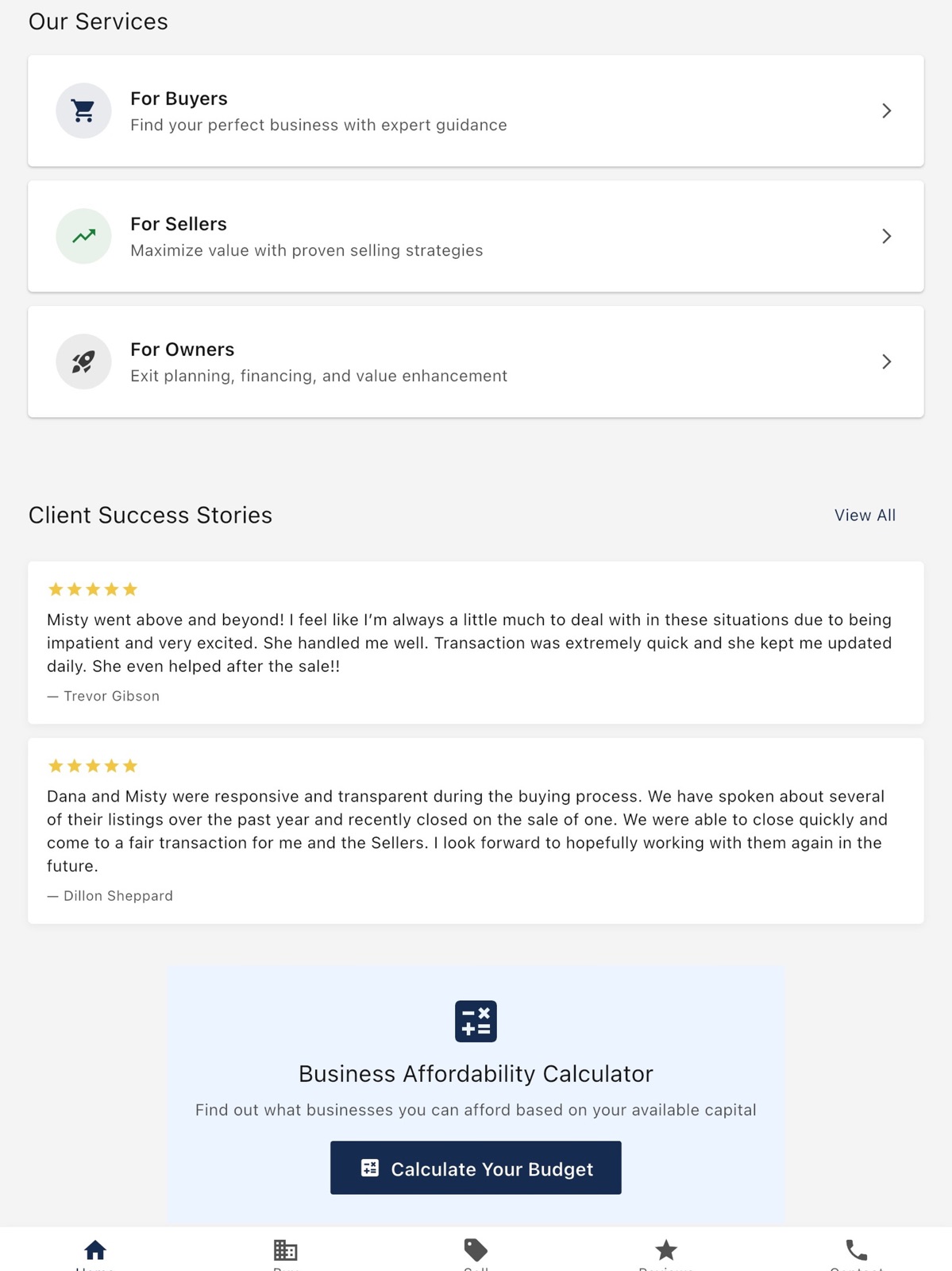 Grand Business Brokers ipad screenshot 1