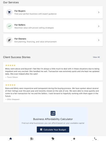 Grand Business Brokers iPad screenshot