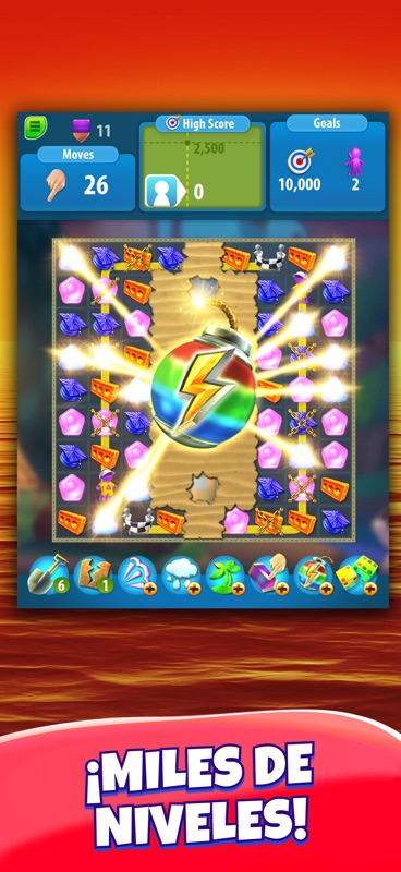 Gummy Drop!  Juego de Match 3 screenshot 3