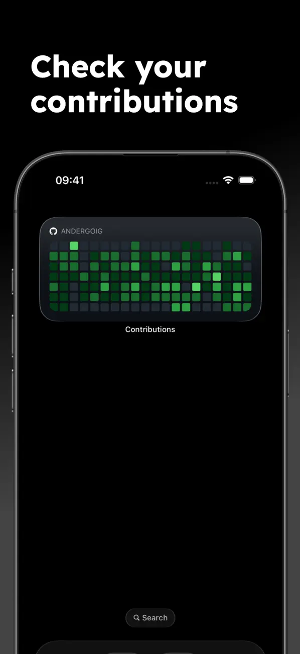 Screenshot #1 pour Contribution Graphs for GitHub