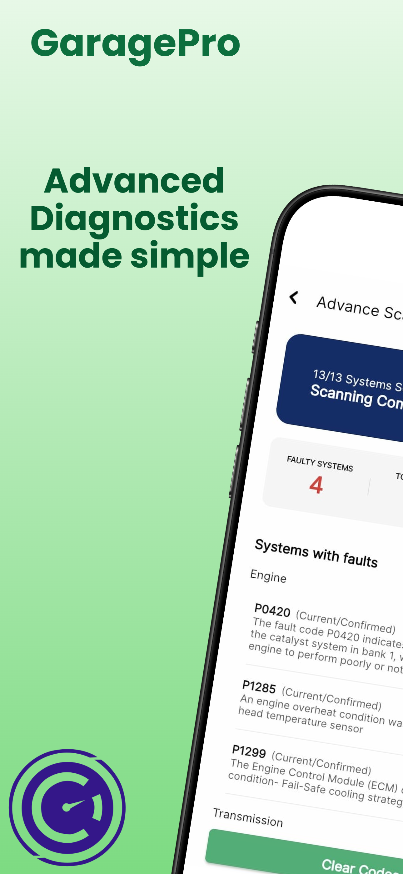 OBD2 Scanner ELM327: GaragePro