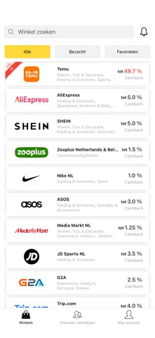Cashback — LetyShops iPhone screenshot 1