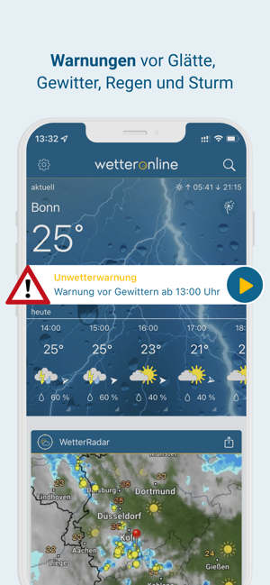 ‎WetterOnline mit RegenRadar Screenshot