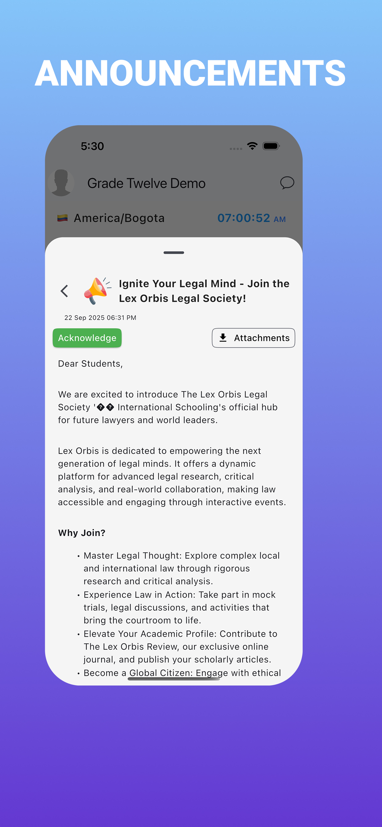 IS app - teacher and student