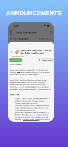 IS app - teacher and student screenshot
