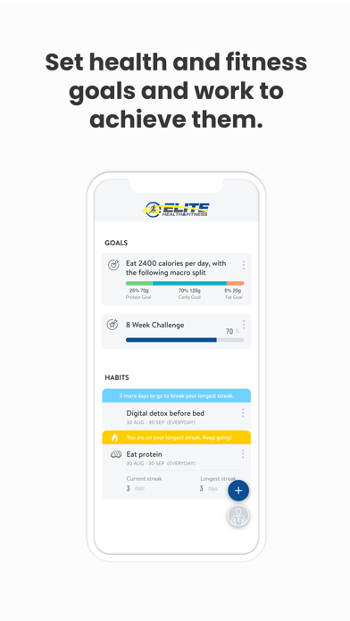 Elite Health and Fitness Screenshot