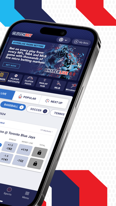 ClutchBet Sportsbook: CO/IA/LA Screenshot