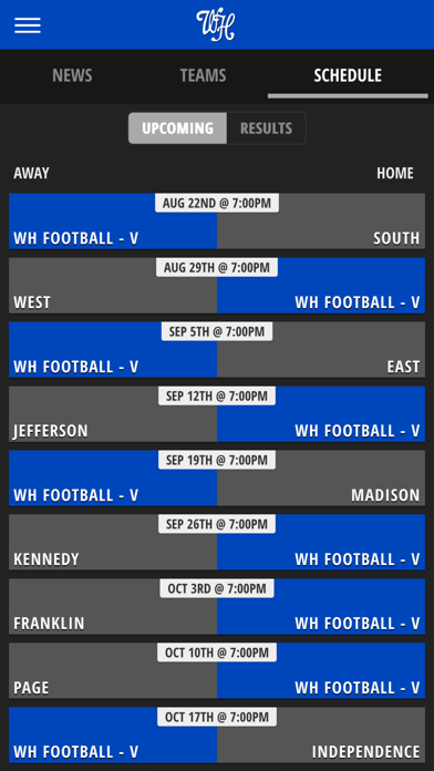 White House Blue Devils iPhone screenshot 4 - Sports app