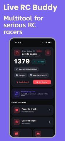 Live RC Buddy Analytics screenshot