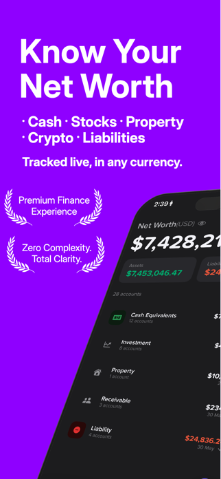 Net Worth Tracker - Netvo Screenshot 1 of 9
