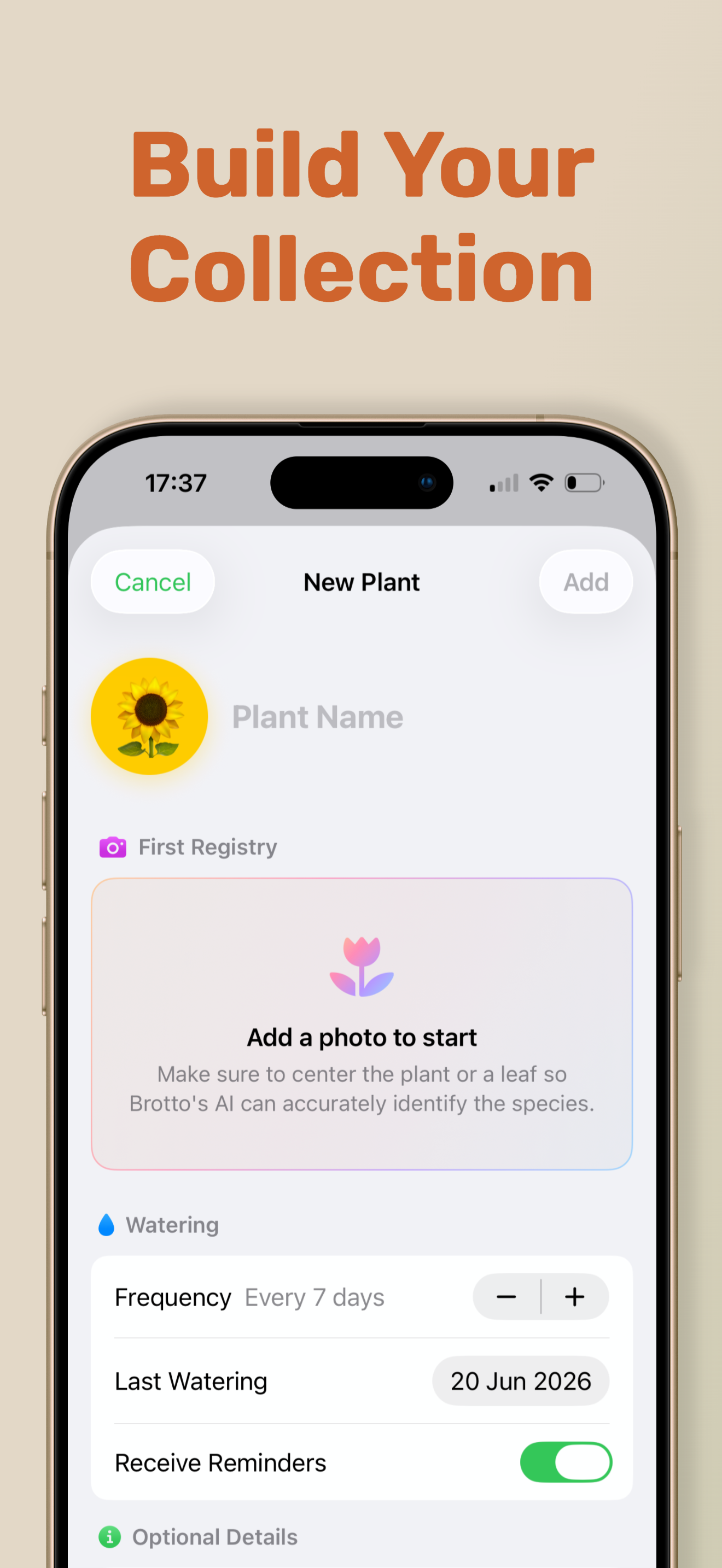 Brotto: Plant Care & Diary