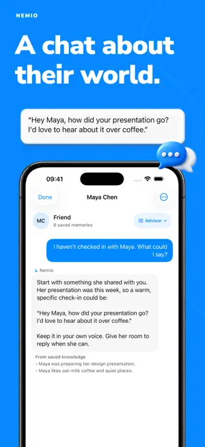 Nemio: Personal CRM, Memory Ai screenshot 3