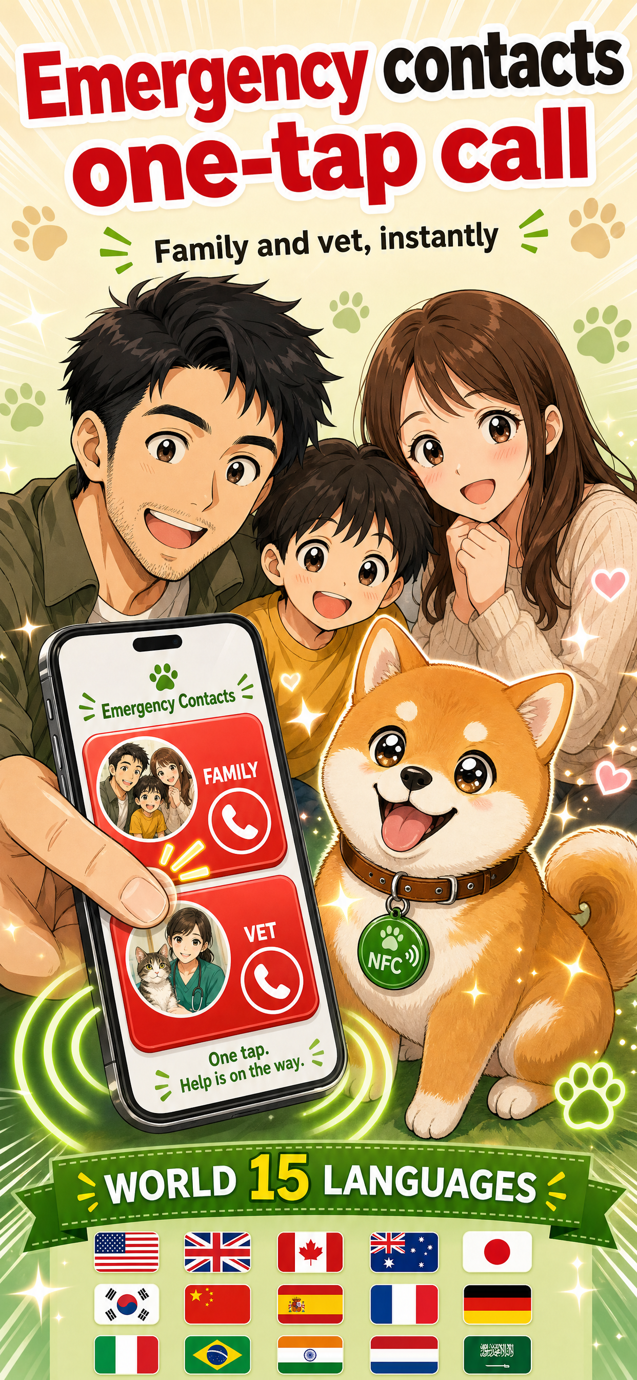 NFC Dog Tag - Pet Recovery