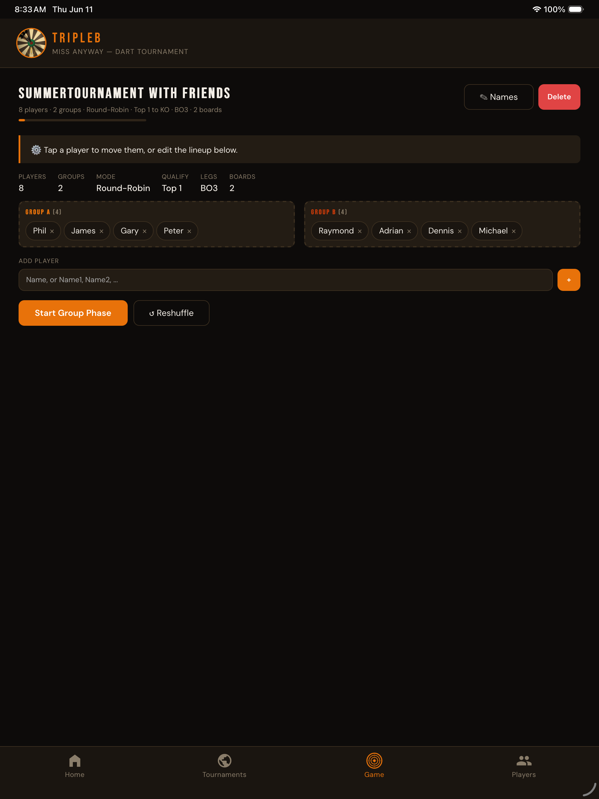 TripleB - Dart Tournaments screenshot 9