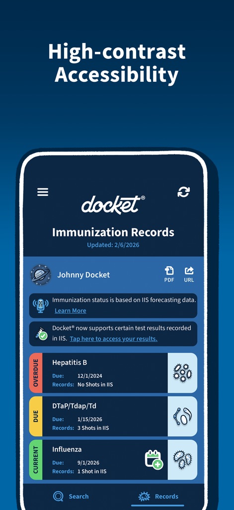 Docket® - Immunization Records - Medical App | MWM