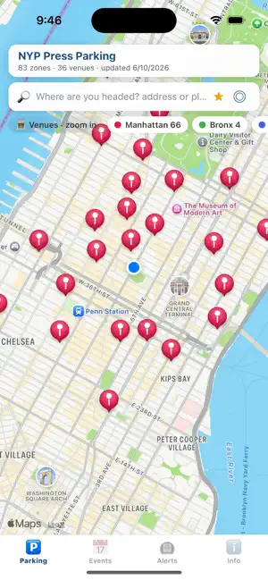 NYP Parking screenshot 1
