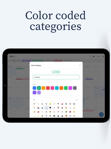 Linear Calendar - Chronos iPad screenshot