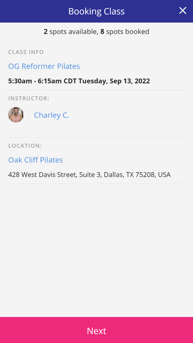 Oak Cliff Pilates Screenshot