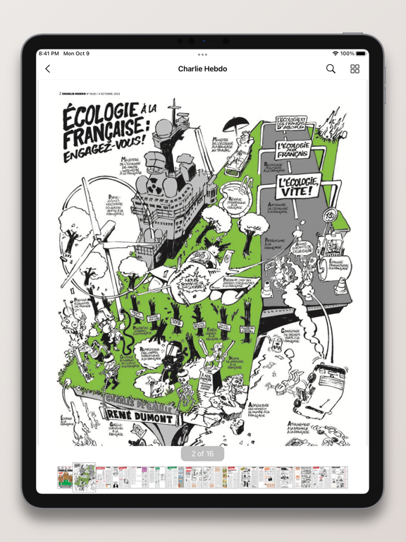 Charlie Hebdo. iPad app afbeelding 3