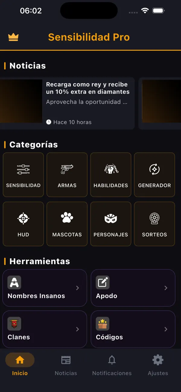 Screenshot #1 pour Sensibilidad Pro