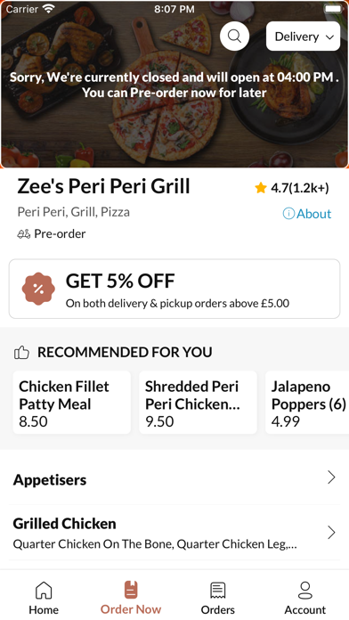 Zee's Peri Grill Arbroath Screenshot