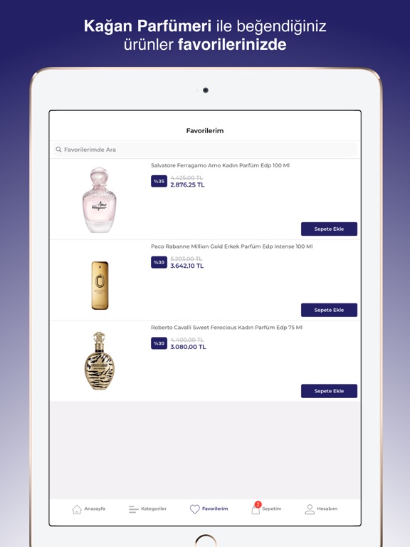 Kağan Parfümeri iPad screenshot 6 - Shopping app