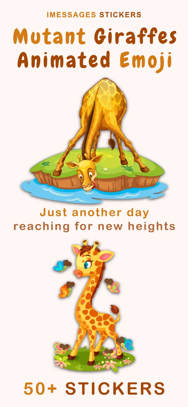 Screenshot #1 pour Mutant Giraffes Animated Emoji