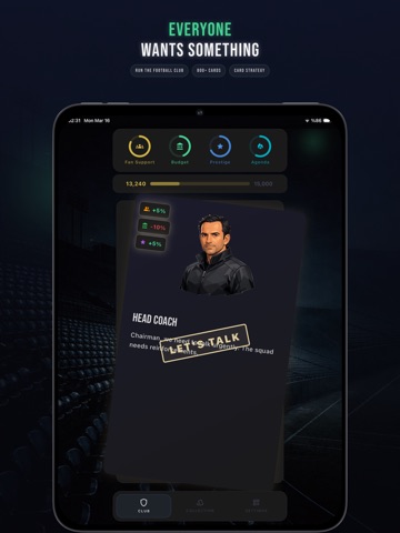 Chairman Card: Club Management iPad screenshot