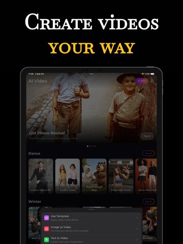 AI Video Generator & Effects iPad screenshot