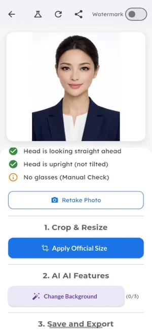 VisageID Passport photo Maker screenshot 4