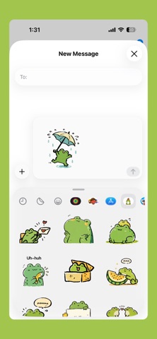 frog animal sticker chat screenshot