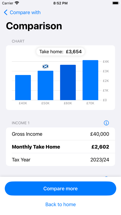UK Income Tax Calculator Screenshot